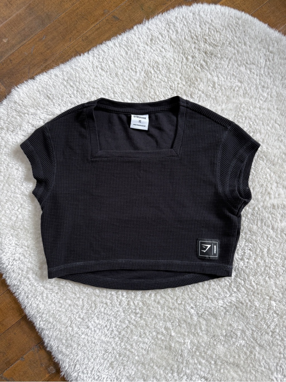 Gymshark waffles crop top tee